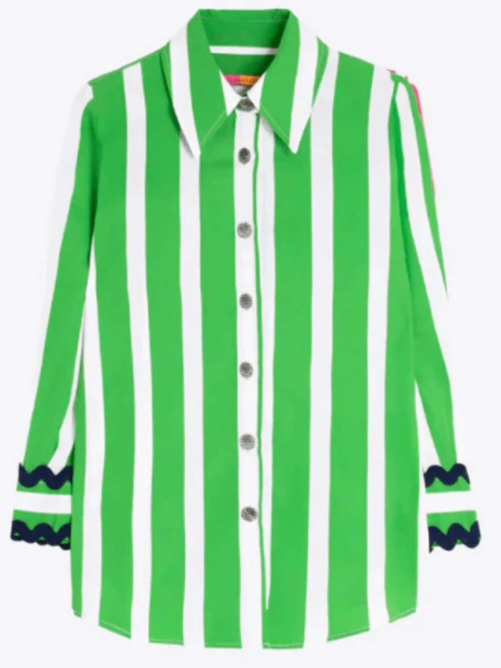 Vilagallo Green Striped Top